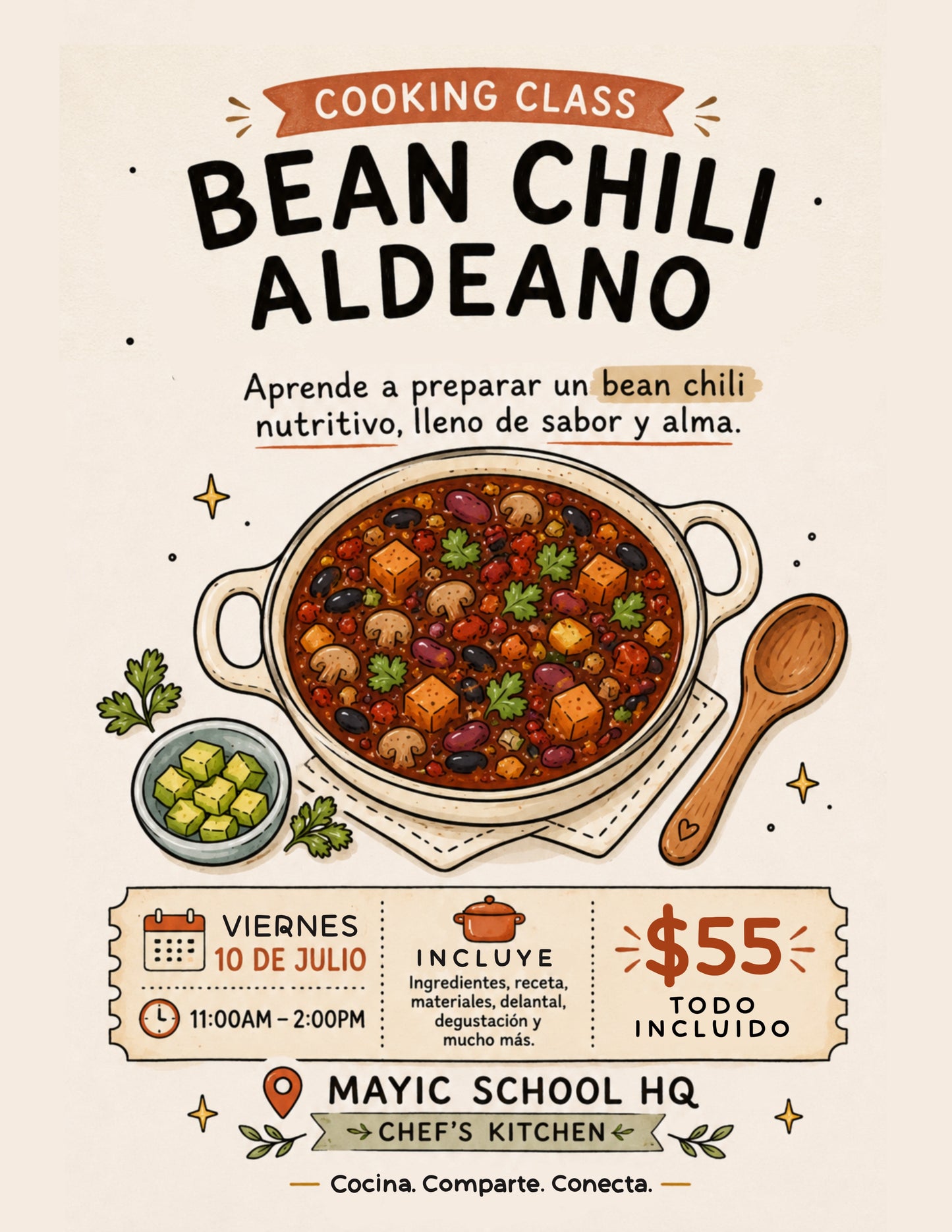 Cooking Class: Bean Chili Aldeano